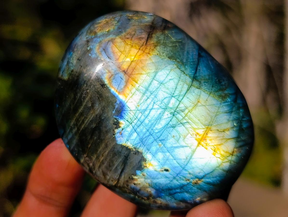 Polished Labradorite Palm Stones x 24 From Madagascar - Toprock Gemstones and Minerals 