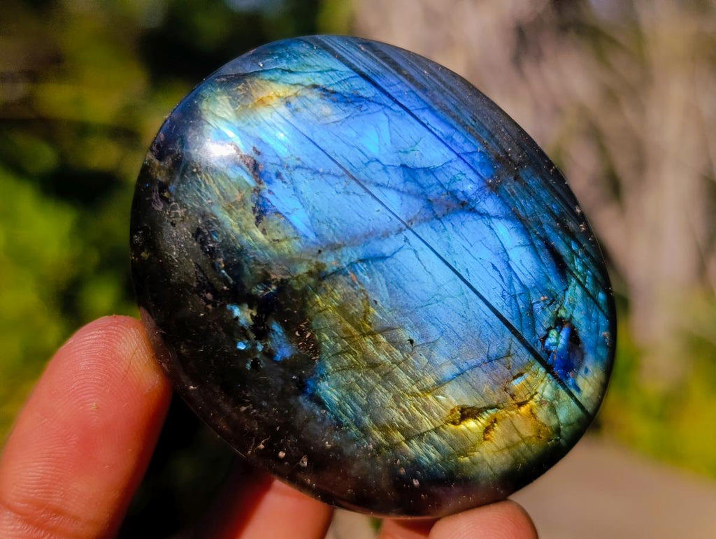 Polished Labradorite Palm Stones x 24 From Madagascar - Toprock Gemstones and Minerals 