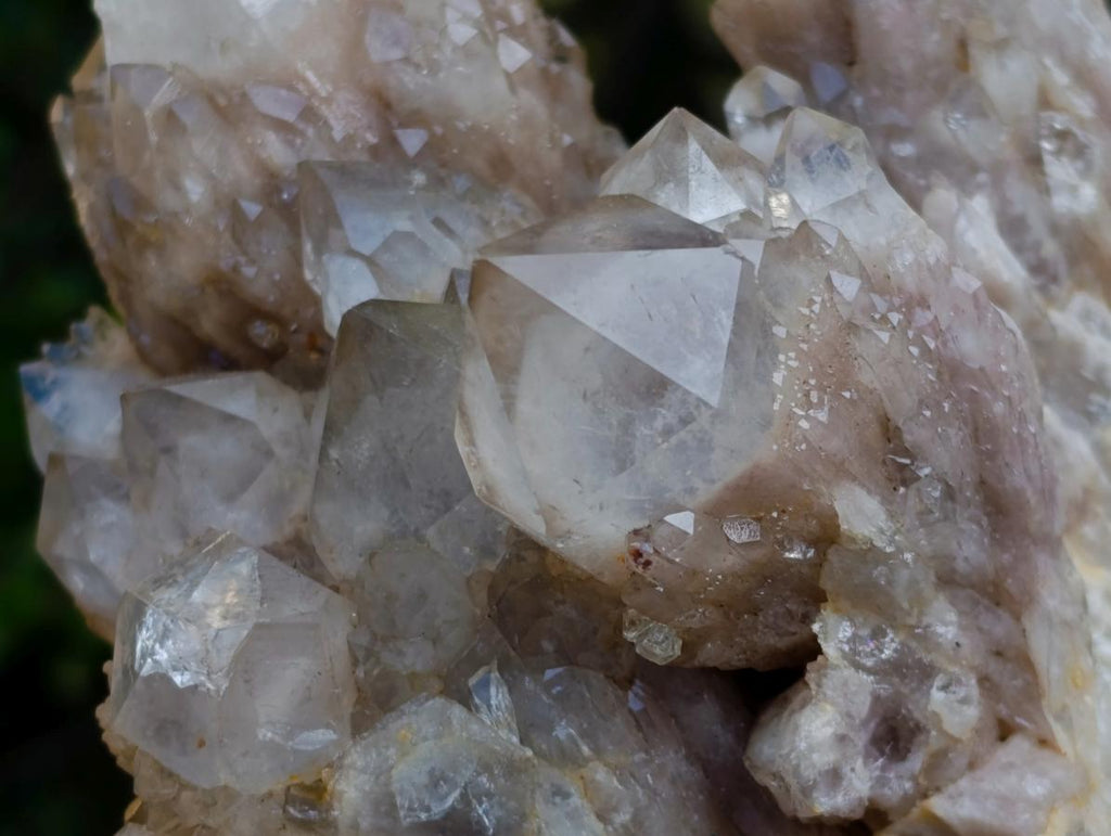Natural Cascading White Phantom Smokey Luena Quartz Cluster x 1 From Luena, Congo - Toprock Gemstones and Minerals 