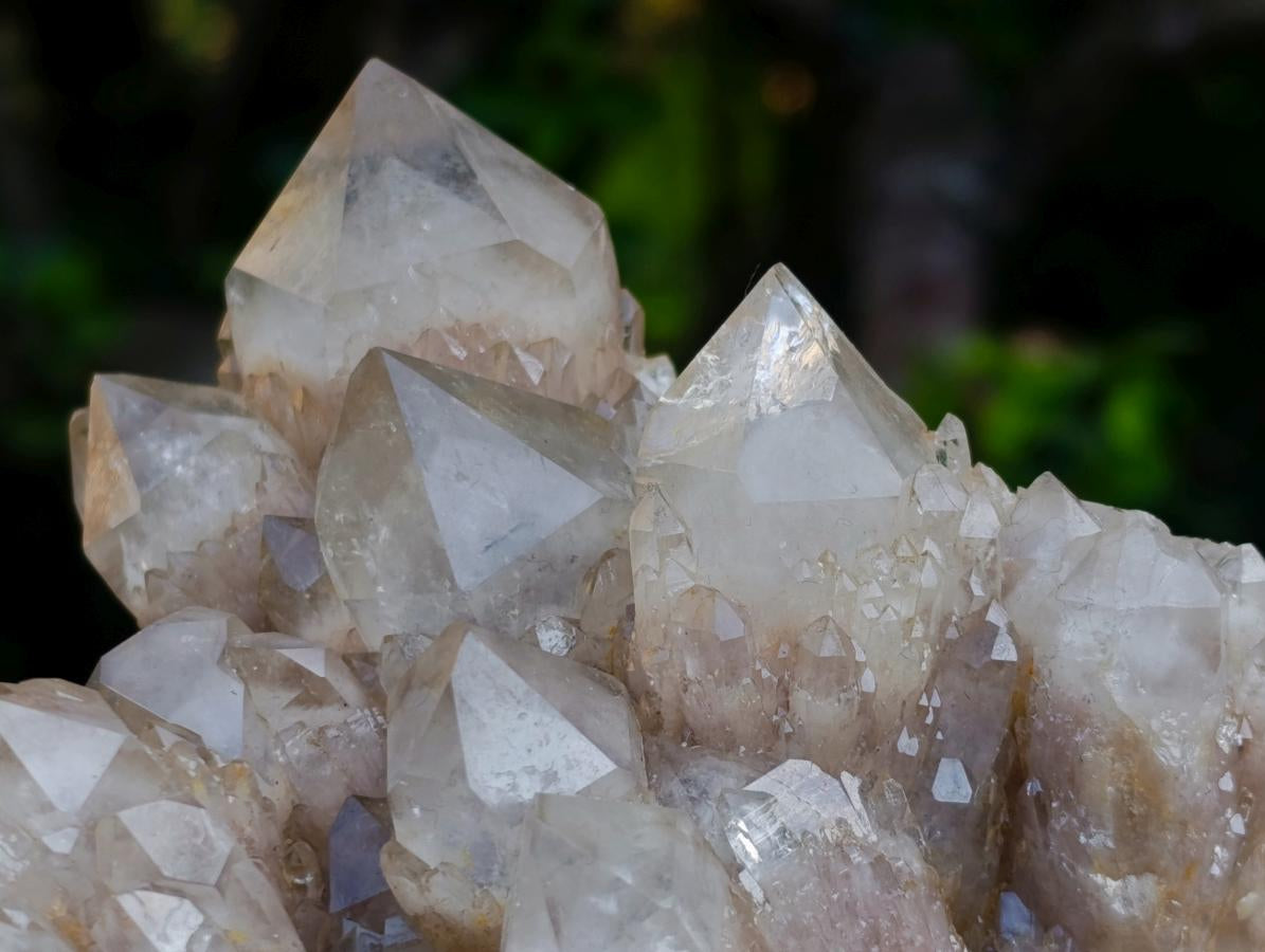 Natural Cascading White Phantom Smokey Luena Quartz Cluster x 1 From Luena, Congo - Toprock Gemstones and Minerals 