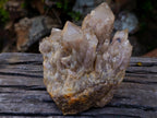 Natural Cascading White Phantom Smokey Luena Quartz Cluster x 1 From Luena, Congo - Toprock Gemstones and Minerals 