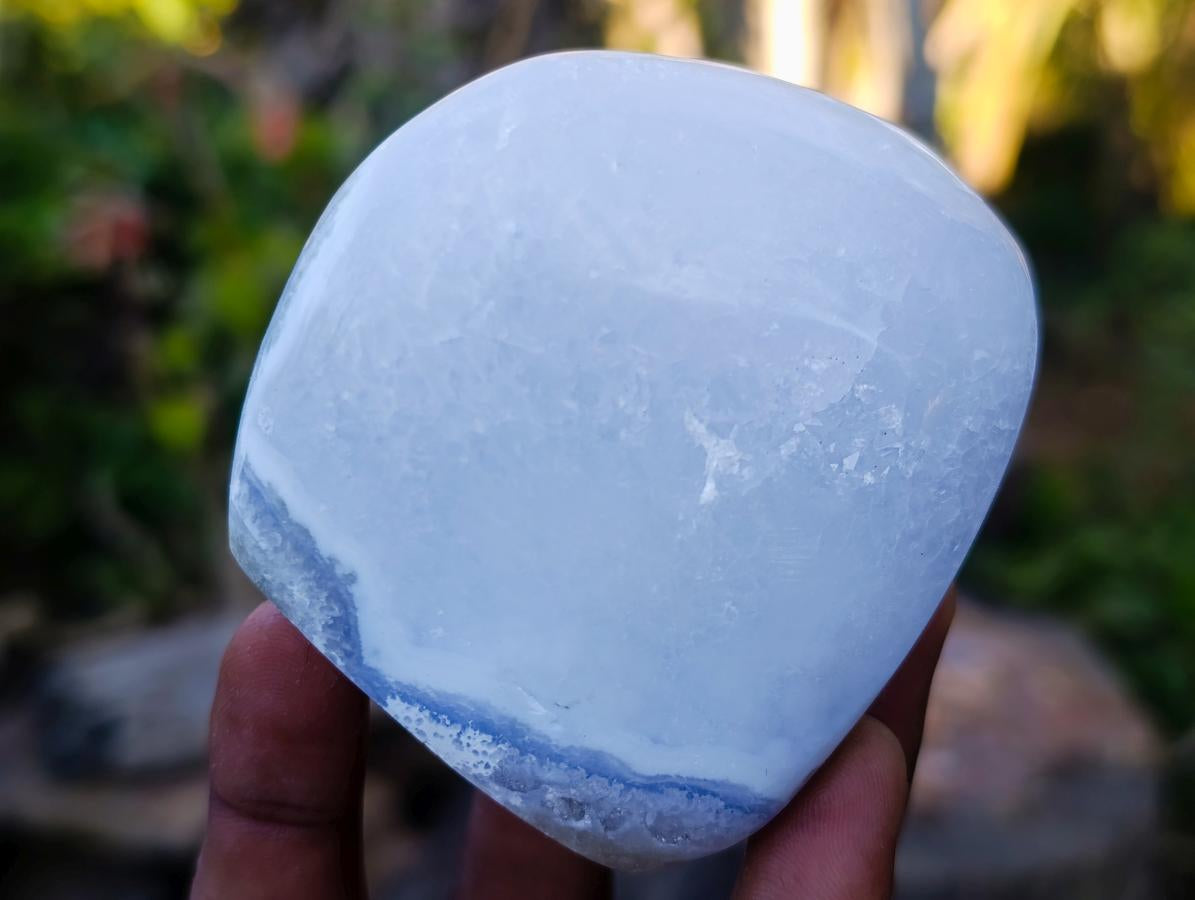 Polished Blue Lace Agate Standing Display Pieces x 4 From Nsanje, Malawi - Toprock Gemstones and Minerals 