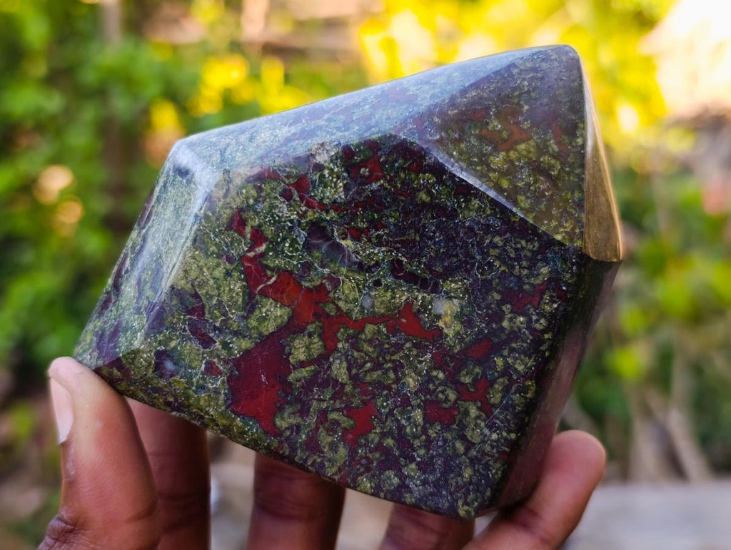 Polished Bastite Dragonsblood Stone Display Crystal Points x 6 From Tshipise, South Africa - Toprock Gemstones and Minerals 