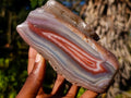 Polished One Side Red Shashe River Agate Nodules x 3 From Shashe River, Zimbabwe - Toprock Gemstones and Minerals 