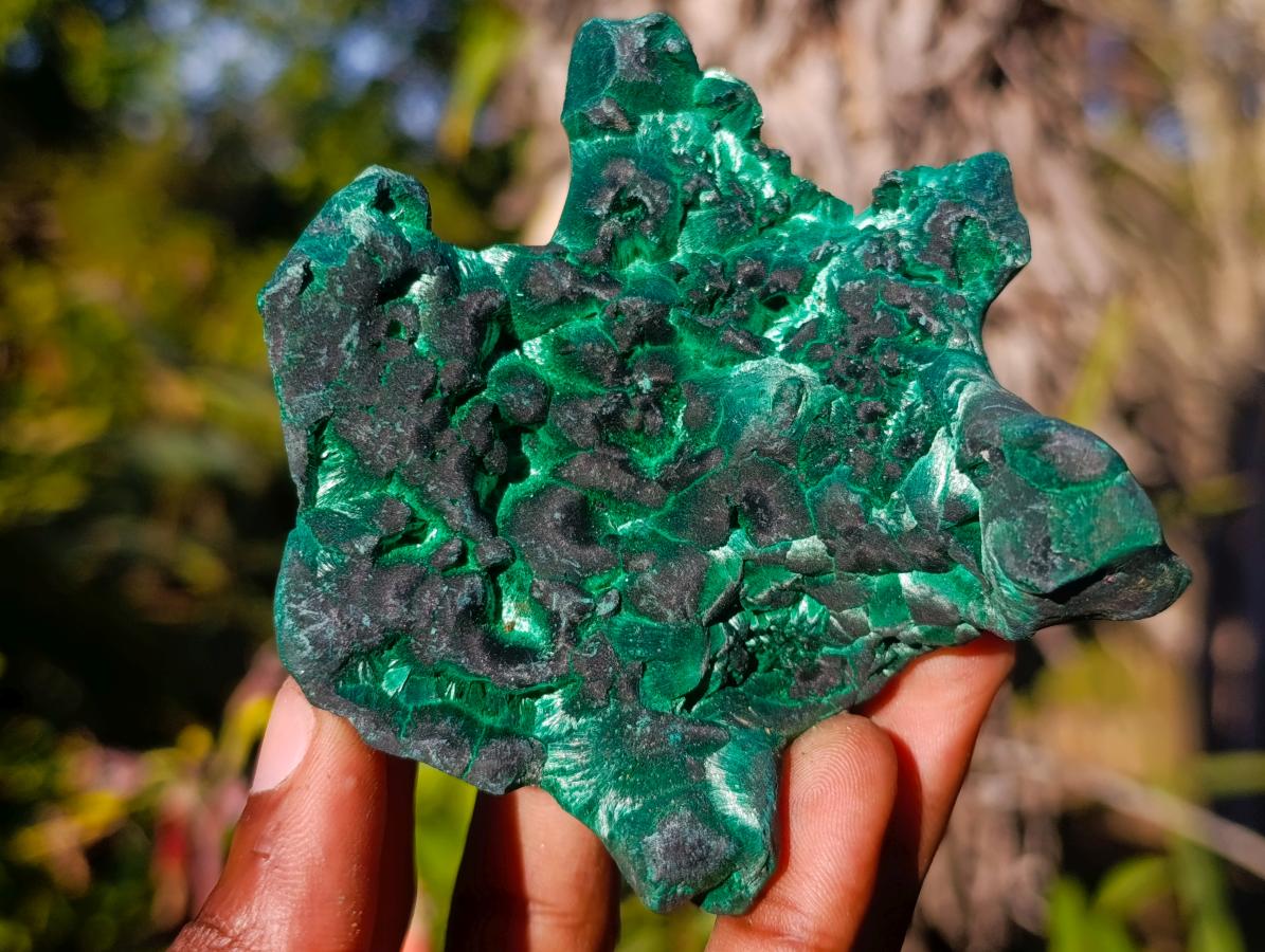 Natural Silky Malachite Specimens x 6 From Kasompe, Congo - Toprock Gemstones and Minerals 
