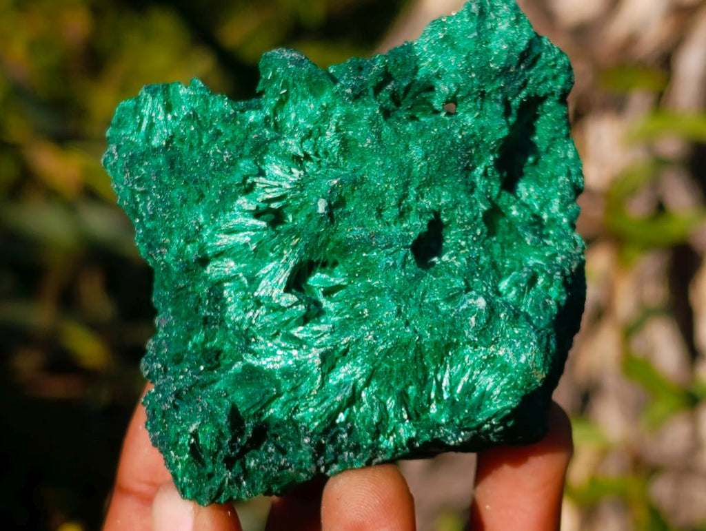Natural Silky Malachite Specimens x 6 From Kasompe, Congo - Toprock Gemstones and Minerals 