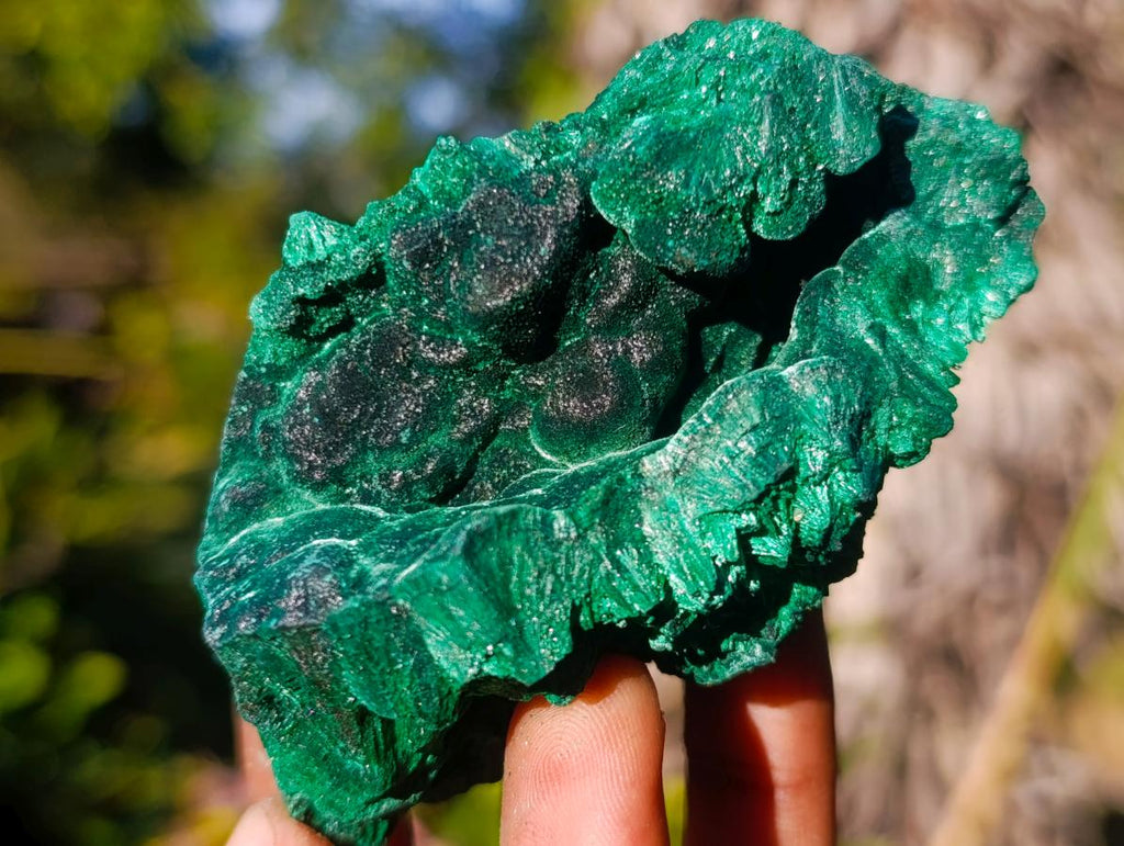 Natural Silky Malachite Specimens x 6 From Kasompe, Congo - Toprock Gemstones and Minerals 