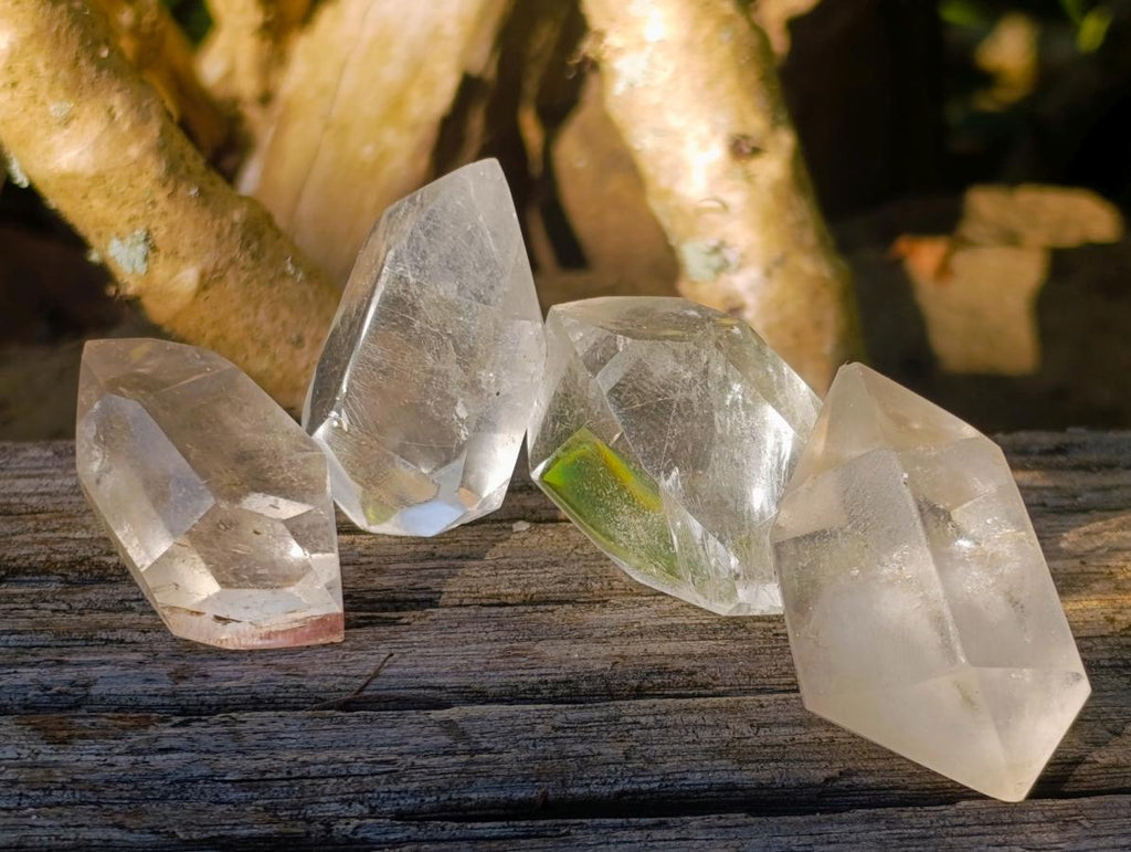 Polished Double Terminated Clear Quartz Pendant Crystals x 35 From Madagascar - Toprock Gemstones and Minerals 