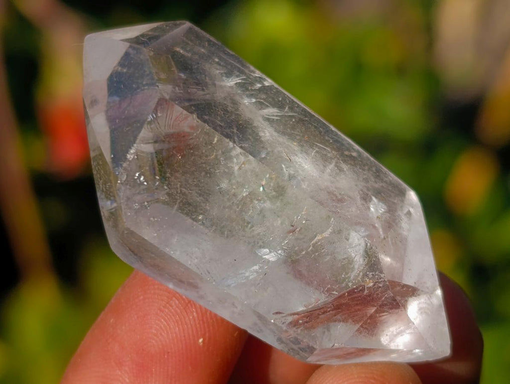 Polished Double Terminated Clear Quartz Pendant Crystals x 35 From Madagascar - Toprock Gemstones and Minerals 
