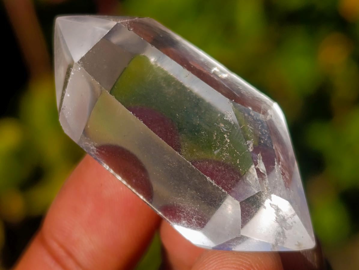 Polished Double Terminated Clear Quartz Pendant Crystals x 35 From Madagascar - Toprock Gemstones and Minerals 