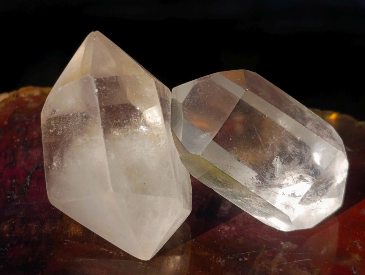 Polished Double Terminated Clear Quartz Pendant Crystals x 35 From Madagascar - Toprock Gemstones and Minerals 