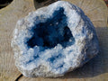 Natural Large Blue Celestite Geode Specimen x 1 From Sakoany, Madagascar - Toprock Gemstones and Minerals 
