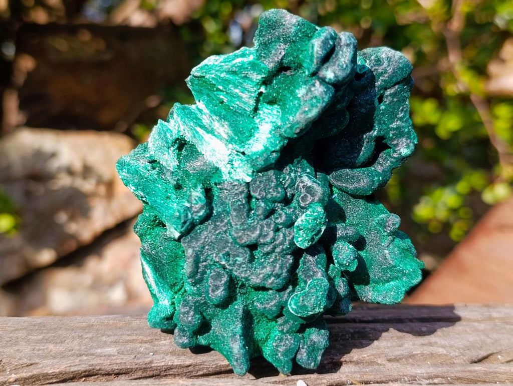 Natural Cabinet Silky Malachite Specimens x 2 From Kasompe, Congo - Toprock Gemstones and Minerals 