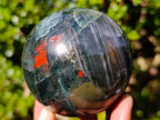 Polished Bloodstone Spheres x 2 From Swaziland - Toprock Gemstones and Minerals 