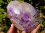 Polished Purple Chevron Amethyst Standing Display Pieces x 3 From Madagascar - Toprock Gemstones and Minerals 