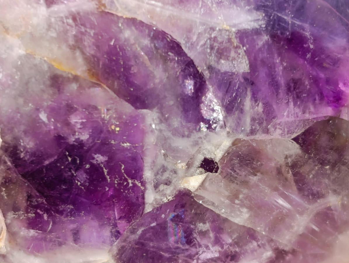 Polished Purple Chevron Amethyst Standing Display Pieces x 3 From Madagascar - Toprock Gemstones and Minerals 
