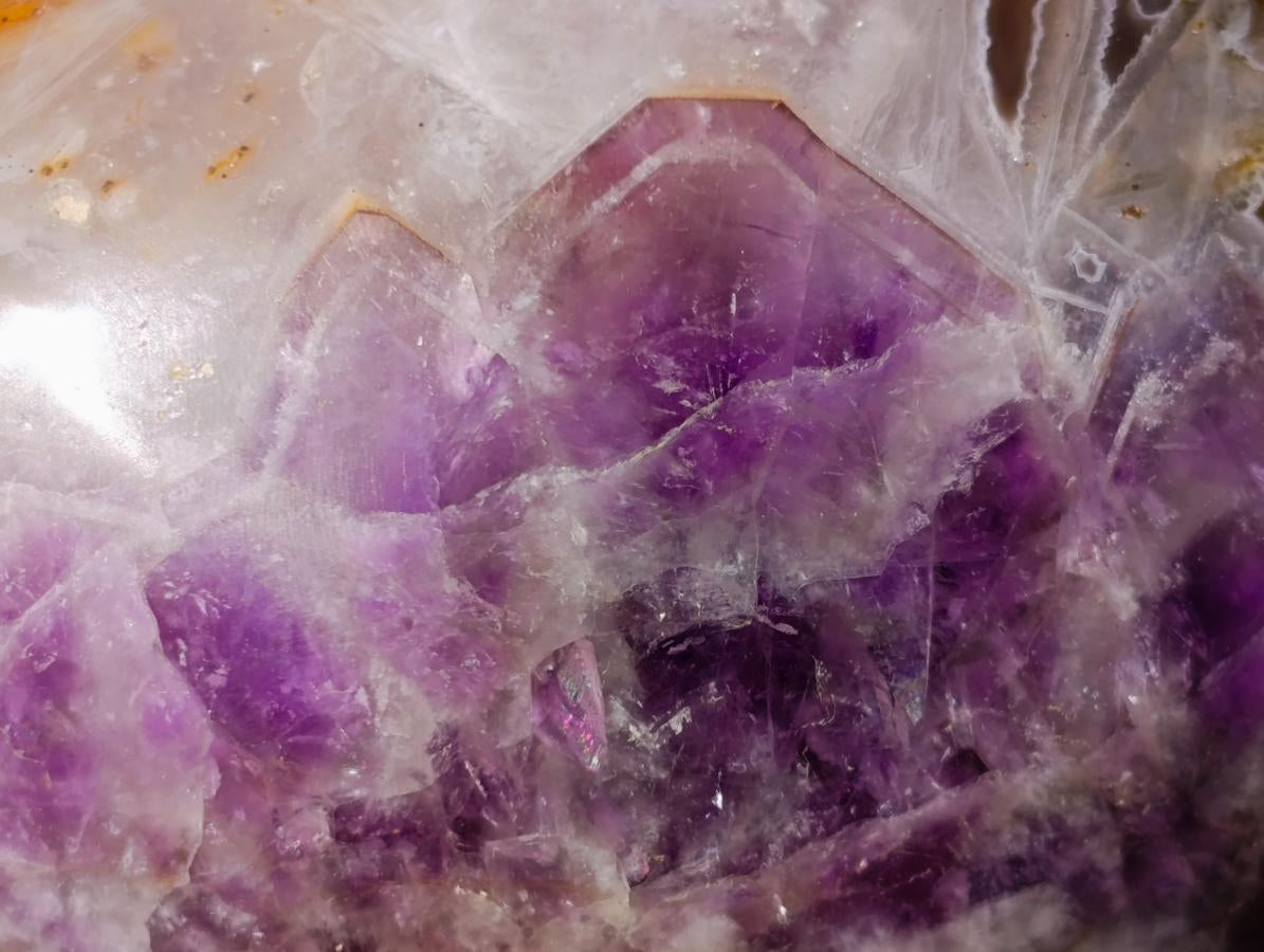 Polished Purple Chevron Amethyst Standing Display Pieces x 3 From Madagascar - Toprock Gemstones and Minerals 