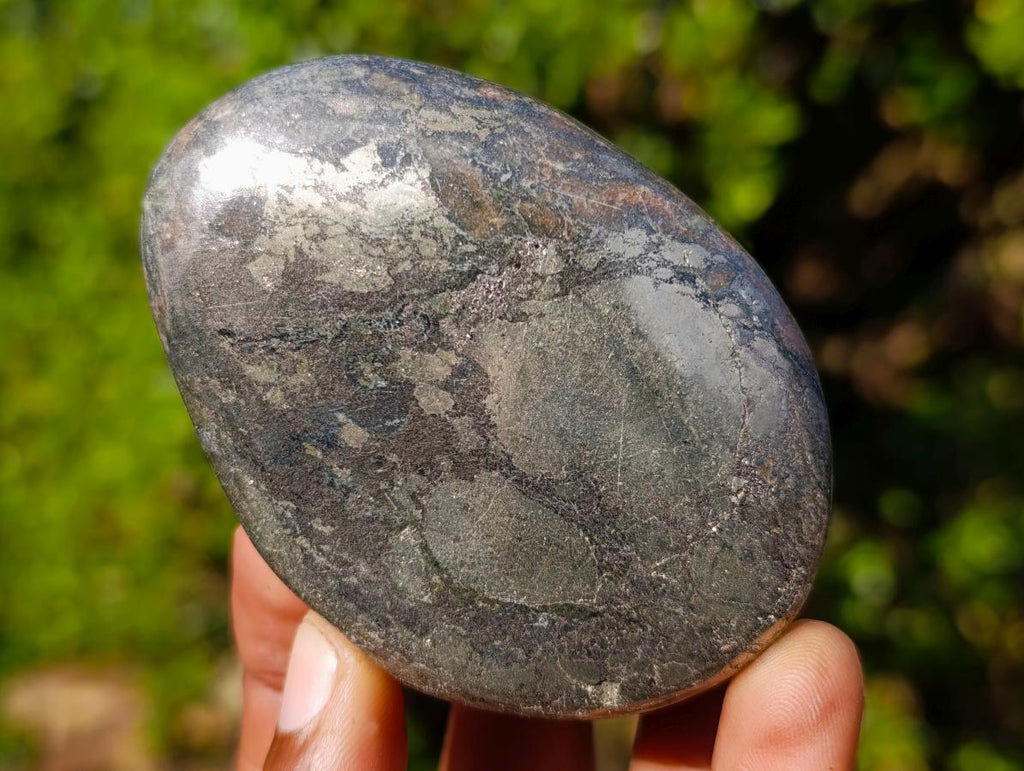 Polished Basalt Pharaoh Stone Galets x 6 From Iron Duke Mine, Zimbabwe - Toprock Gemstones and Minerals 