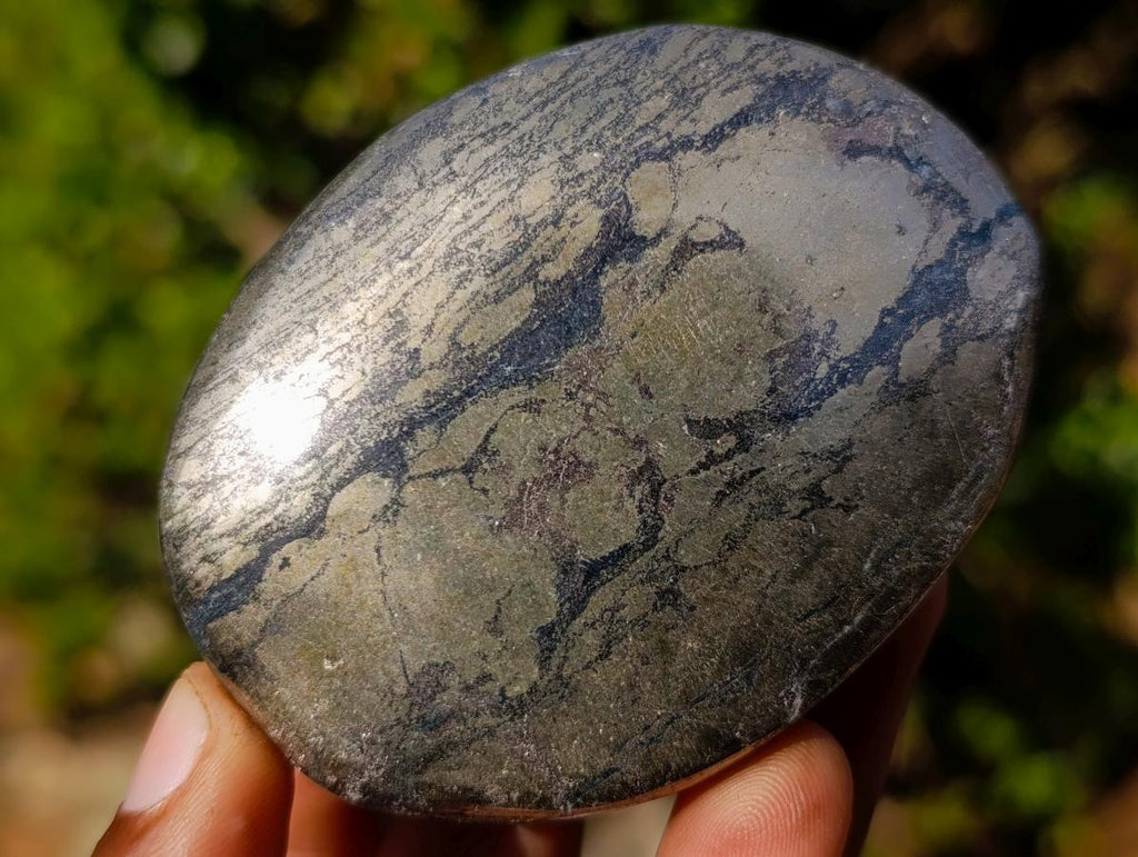 Polished Basalt Pharaoh Stone Galets x 6 From Iron Duke Mine, Zimbabwe - Toprock Gemstones and Minerals 