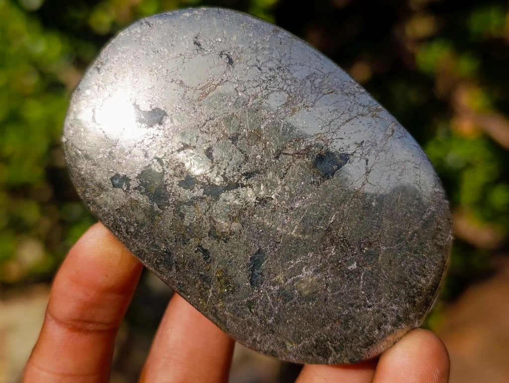 Polished Basalt Pharaoh Stone Galets x 6 From Iron Duke Mine, Zimbabwe - Toprock Gemstones and Minerals 