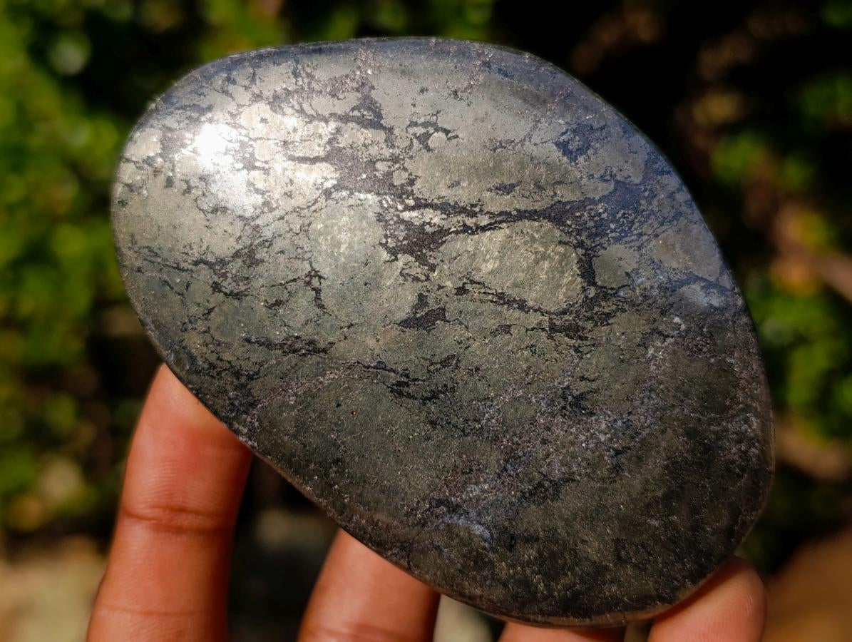 Polished Basalt Pharaoh Stone Galets x 6 From Iron Duke Mine, Zimbabwe - Toprock Gemstones and Minerals 