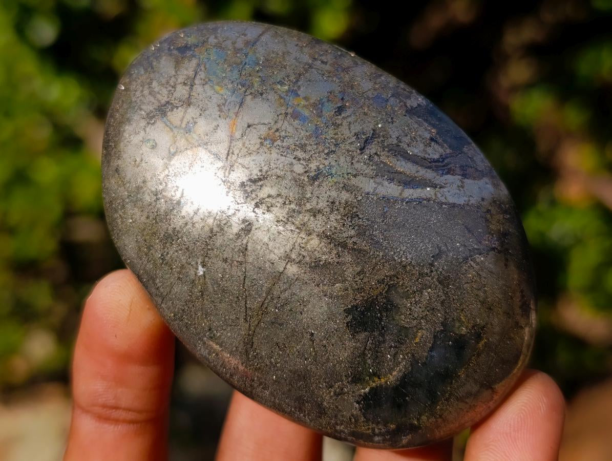 Polished Basalt Pharaoh Stone Galets x 6 From Iron Duke Mine, Zimbabwe - Toprock Gemstones and Minerals 