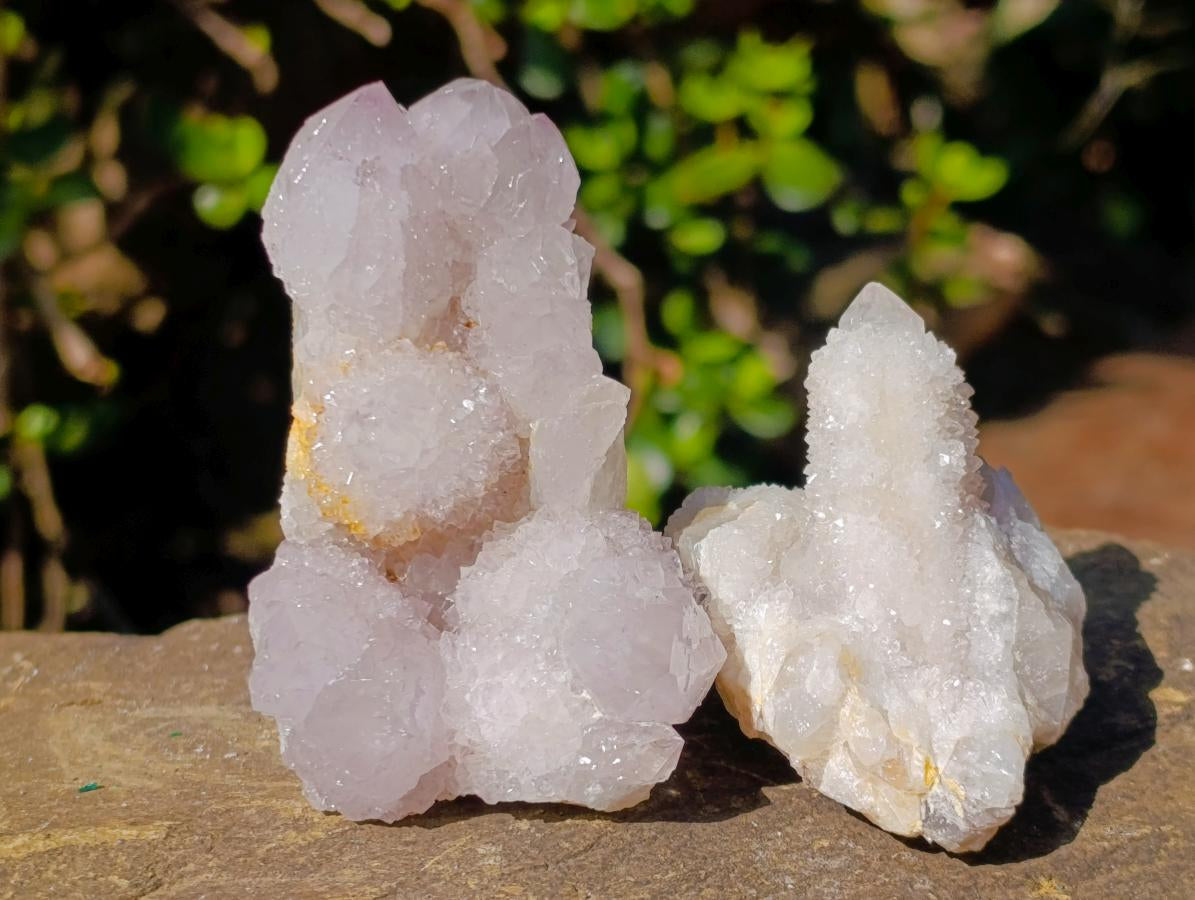 Natural Mixed Smokey and Amethyst Spirit Quartz Crystal Clusters x 12 From Boekenhouthoek, South Africa - Toprock Gemstones and Minerals 