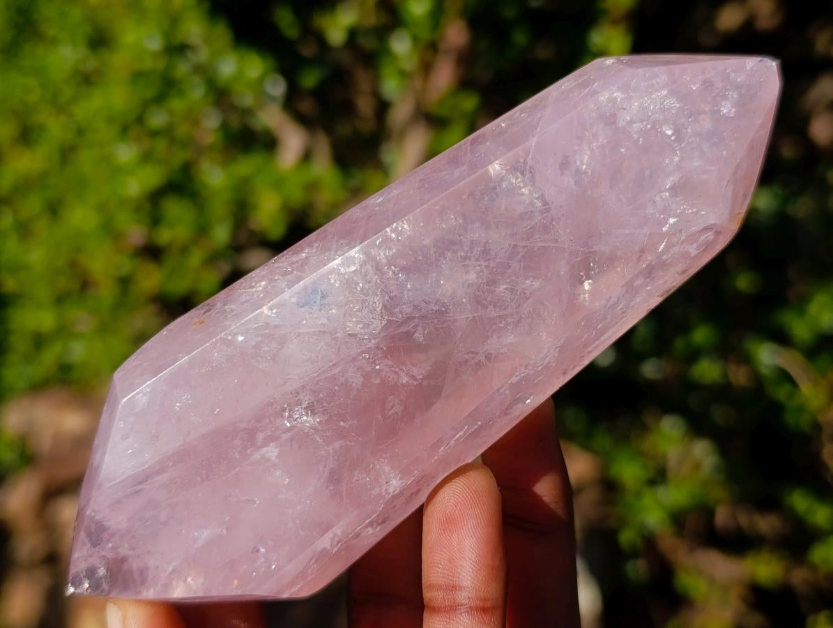 Polished Double Terminated Gemmy Rose Quartz Crystals x 4 From Madagascar - Toprock Gemstones and Minerals 