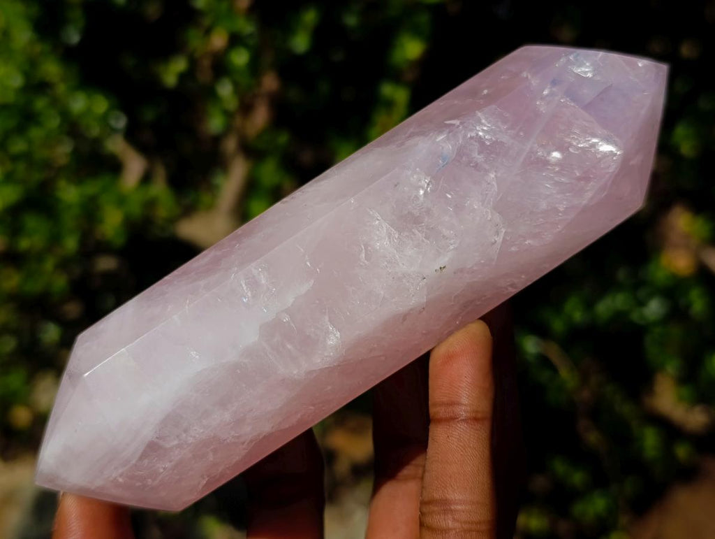 Polished Double Terminated Gemmy Rose Quartz Crystals x 4 From Madagascar - Toprock Gemstones and Minerals 