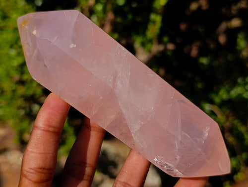 Polished Double Terminated Gemmy Rose Quartz Crystals x 4 From Madagascar - Toprock Gemstones and Minerals 