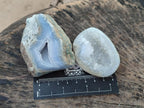 Polished On One Side Blue Lace Agate Geodes x 19 From Nsanje, Malawi - Toprock Gemstones and Minerals 