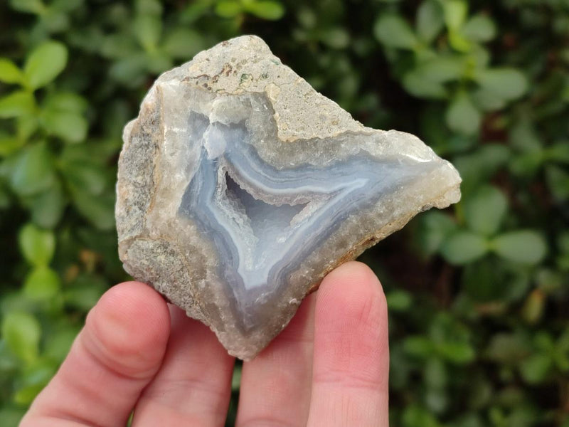 Polished On One Side Blue Lace Agate Geodes x 19 From Nsanje, Malawi - Toprock Gemstones and Minerals 