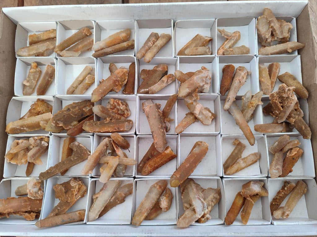 Natural Golden Limonite Spirit Quartz Crystals x 71 From Boekenhouthoek, South Africa - Toprock Gemstones and Minerals 