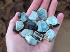Natural Rare Aquamarine in Black Tourmaline Specimens x 70 From Karibib, Namibia - Toprock Gemstones and Minerals 
