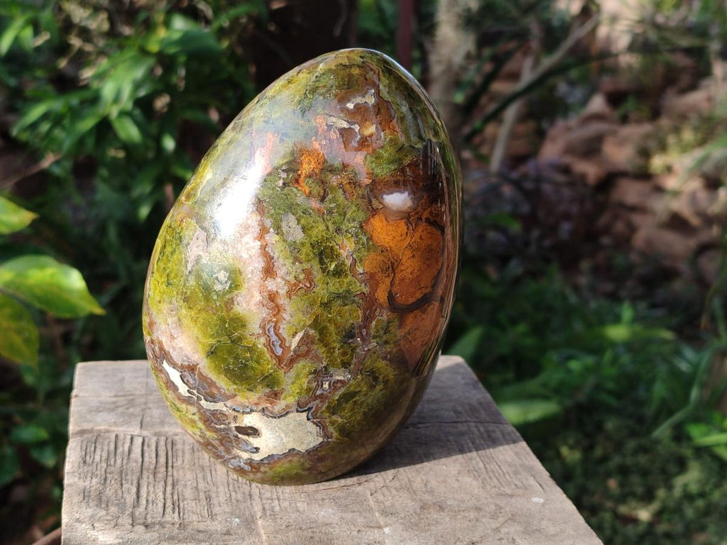 Polished Large Green Opal Standing Display Piece x 1 From Betroka, Madagascar - Toprock Gemstones and Minerals 