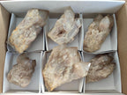 Natural Cascading White Phantom Smokey Luena Quartz Clusters x 6 From Luena, Congo - Toprock Gemstones and Minerals 