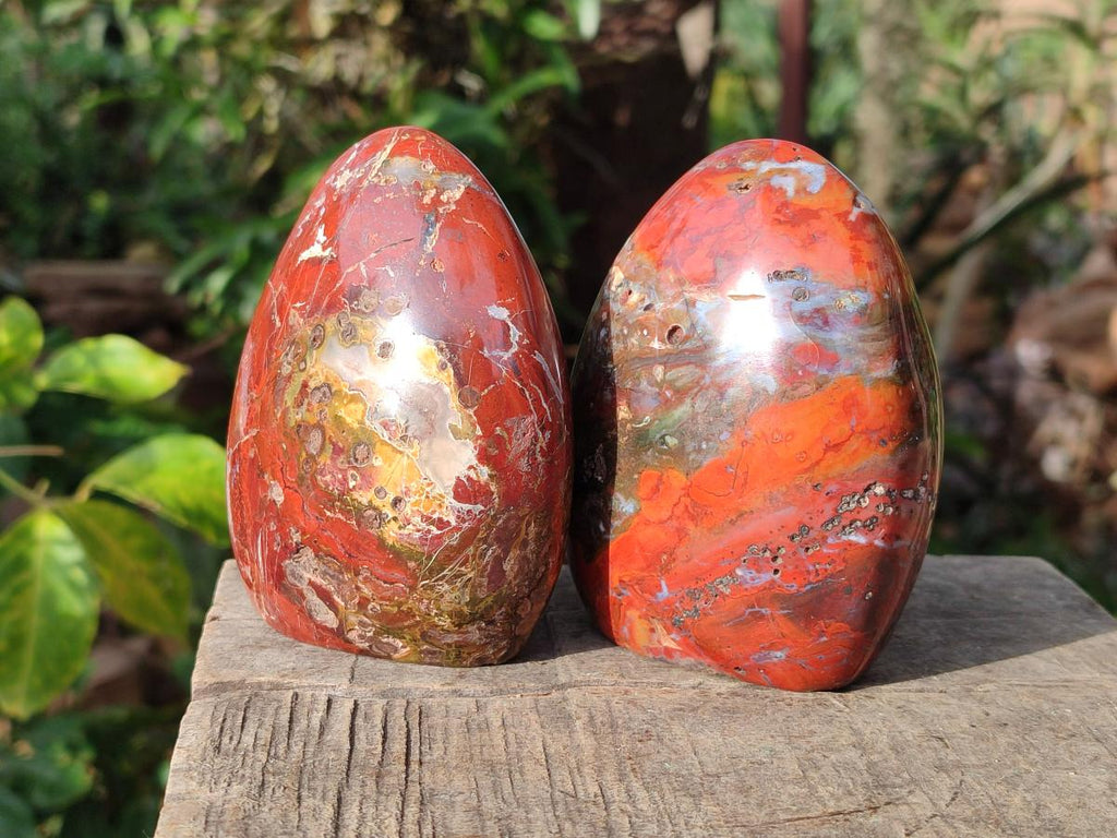 Polished Red Jasper Standing Display Pieces x 4 From Madagascar - Toprock Gemstones and Minerals 