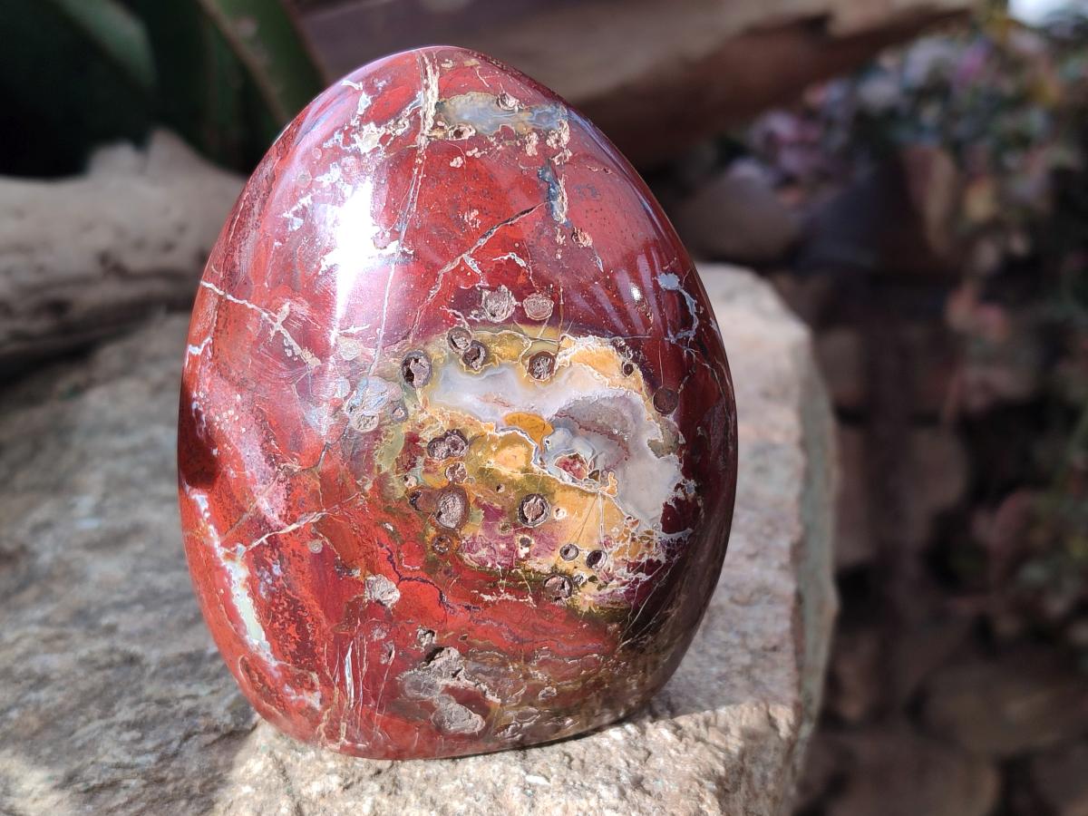 Polished Red Jasper Standing Display Pieces x 4 From Madagascar - Toprock Gemstones and Minerals 