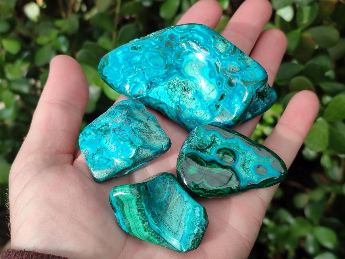Polished Malacolla Free Forms x 9 From Kulukuluku, Congo - Toprock Gemstones and Minerals 