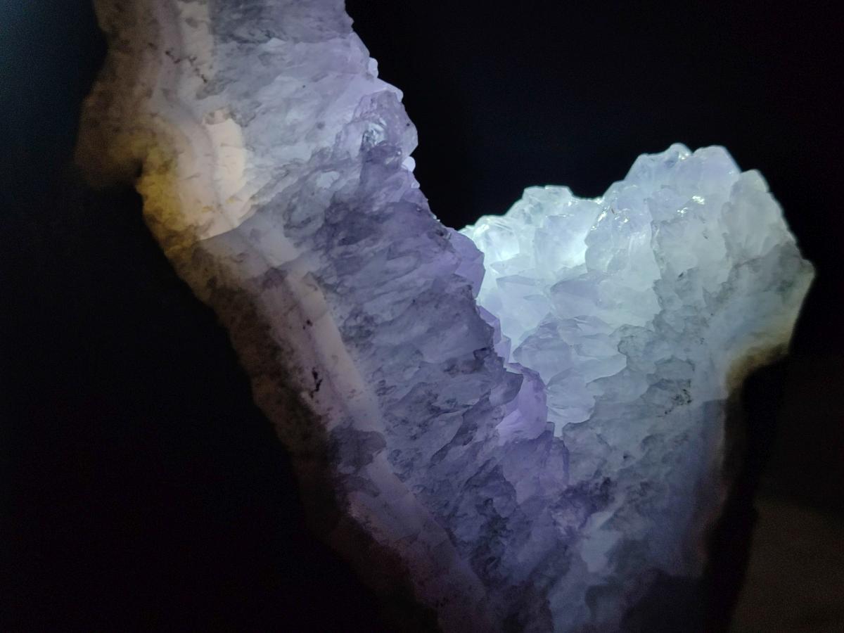 Natural Large Rare Blue Lace Agate Geodes with Amethyst Centres x 2 From Nsanje, Malawi - Toprock Gemstones and Minerals 