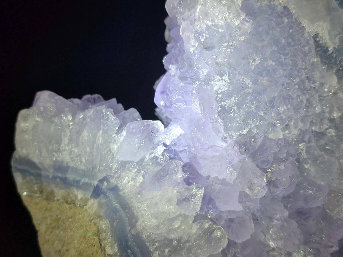 Natural Large Rare Blue Lace Agate Geodes with Amethyst Centres x 2 From Nsanje, Malawi - Toprock Gemstones and Minerals 
