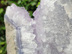 Natural Large Rare Blue Lace Agate Geodes with Amethyst Centres x 2 From Nsanje, Malawi - Toprock Gemstones and Minerals 