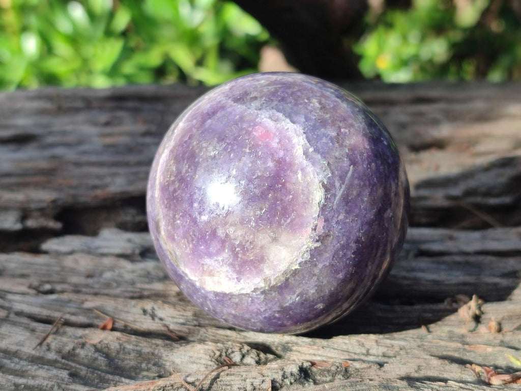Polished Lepidolite with Pink Rubellite Spheres x 6 From Ambatondrazaka, Madagascar - Toprock Gemstones and Minerals 