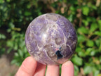 Polished Lepidolite with Pink Rubellite Spheres x 6 From Ambatondrazaka, Madagascar - Toprock Gemstones and Minerals 
