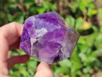 Polished Chevron Amethyst Display Crystal Points x 3 From Zambia - Toprock Gemstones and Minerals 