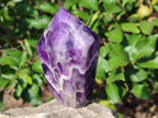 Polished Chevron Amethyst Display Crystal Points x 3 From Zambia - Toprock Gemstones and Minerals 