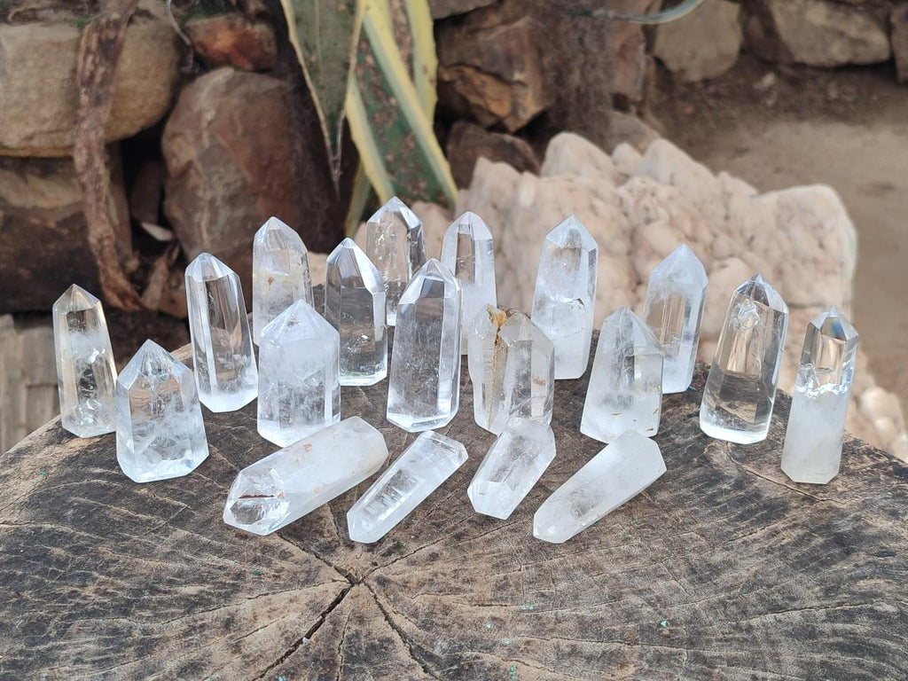 Polished Clear Quartz Crystals x 24 From Madagascar - Toprock Gemstones and Minerals 