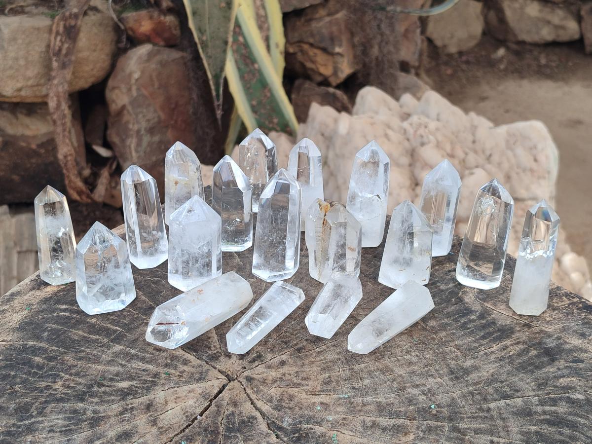 Polished Clear Quartz Crystals x 24 From Madagascar - Toprock Gemstones and Minerals 