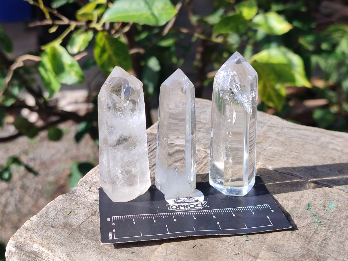 Polished Clear Quartz Crystals x 24 From Madagascar - Toprock Gemstones and Minerals 