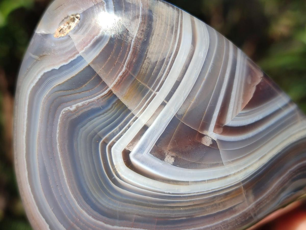 Polished Banded Agate Standing Display Pieces x 2 From Madagascar - Toprock Gemstones and Minerals 